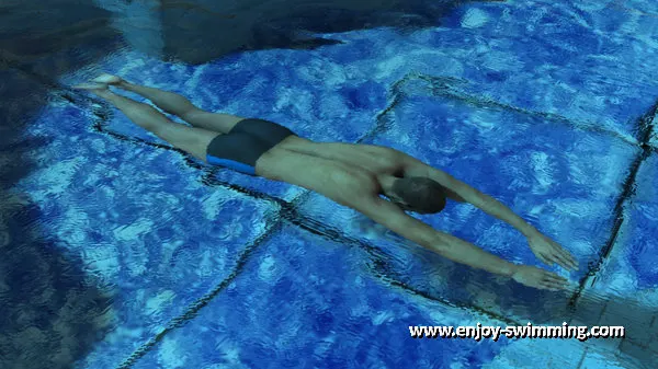 The arm movements of the breaststroke - Back in the glide phase.