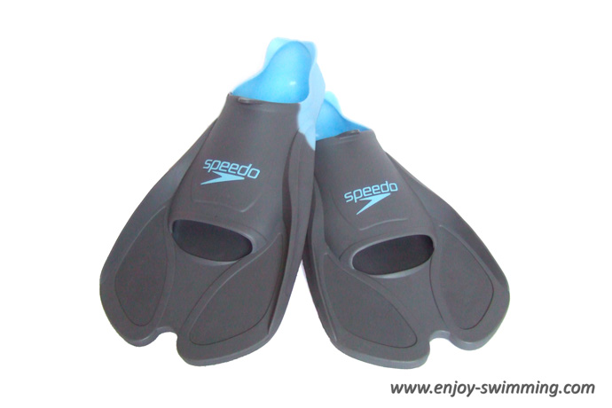 A pair of swimming fins